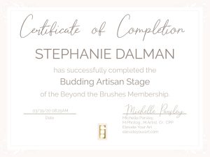 STEPHANIE DALMAN Budding Artisan Stage